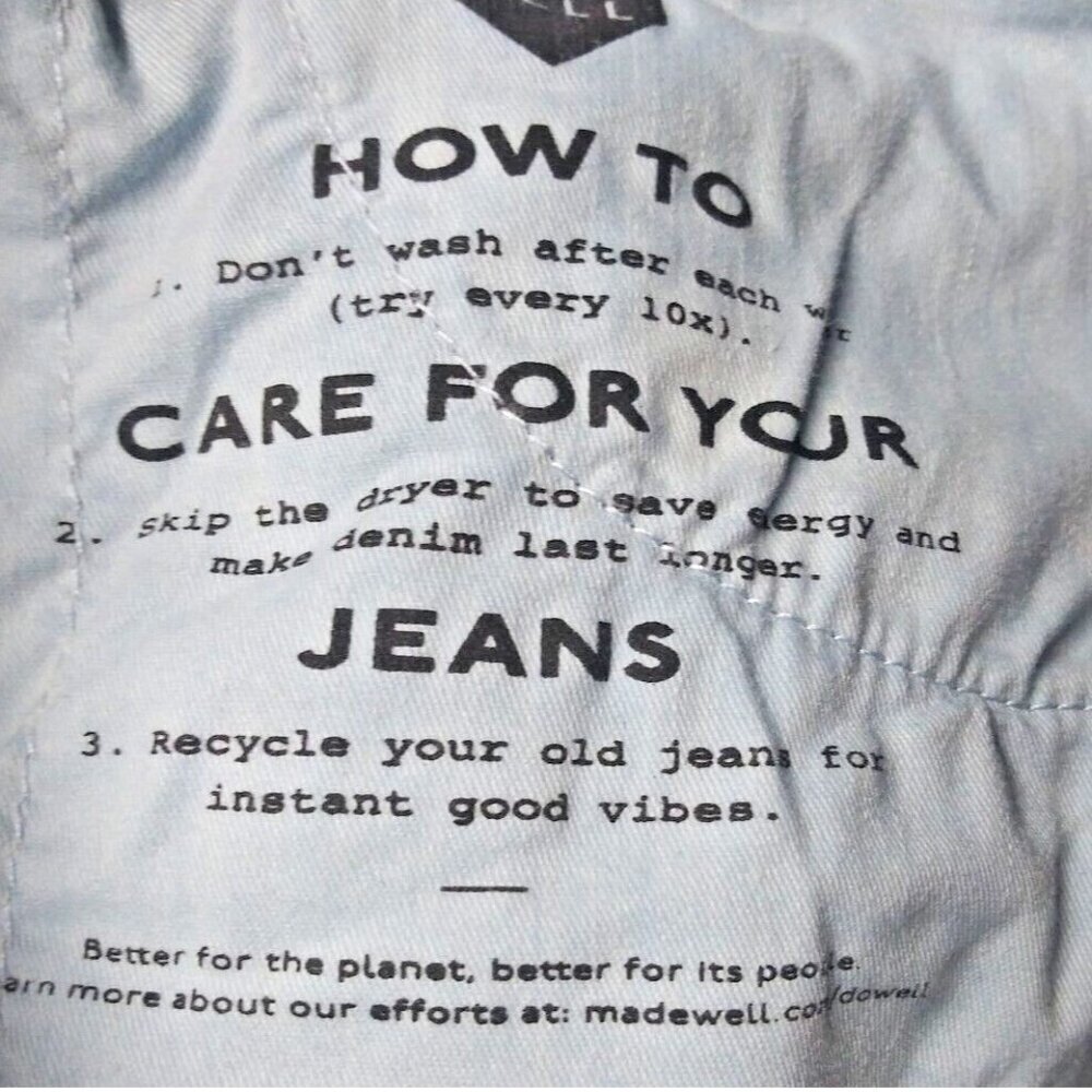 Madewell Jeans 9" Mid Rise Skinny Crop Sz 27 Medium Wash Denim Blue Jeans EUC - Picture 11 of 11